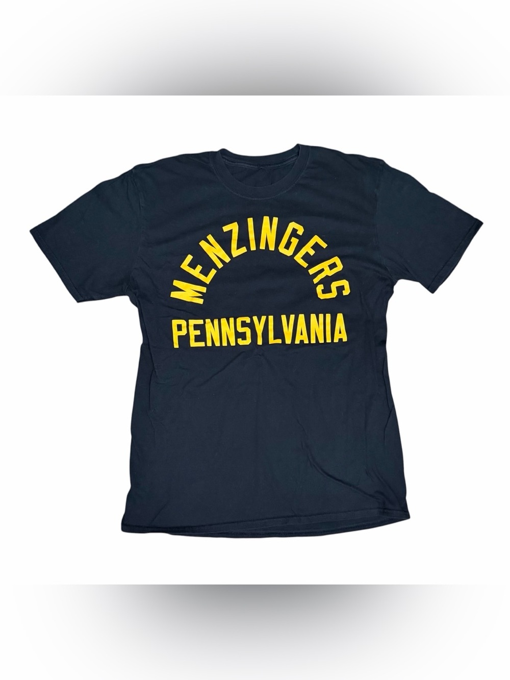 Vintage Style Menzigers Pennsylvania Graphic Tee Navy Yellow USA Unisex T-Shirt